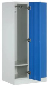 Szafka ubraniowa S1 obniżona, 2-drzwiowa, 1500 x 600 x 500 mm, demontaż, zamek cylindryczny, drzwi zielone
