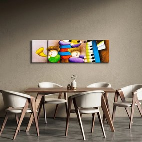 Obraz - Muzycy, malarstwo (170x50 cm)