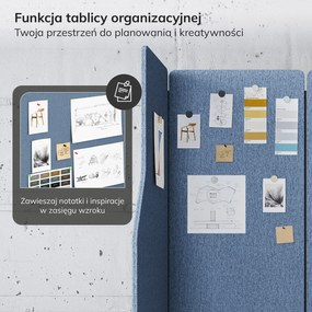 Parawan akustyczny SADIE Frozen Lake 260/145 cm