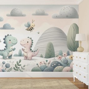 Fototapeta - Szczęśliwe dinozaury (196x136 cm)
