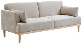 Kanapa rozkładana 3-osobowa w beżowej tkaninie AMBRILO