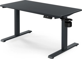 Biurko elektryczne z regulacją wysokości ergonomiczne antracytowe,1200x600 mm: ARIA