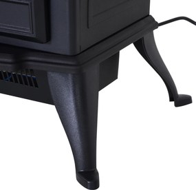 HOMCOM Kominek Elektryczny 1800W Czarny