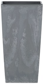 Donica ogrodowa z wkładem Urbi Square Beton Effect 32,5 x 32,5 x 61 cm marengo PROSPERPLAST