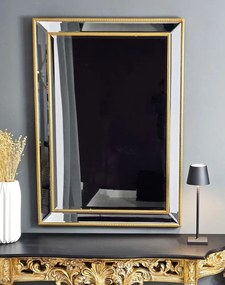 Lustro w lustrzanej ramie, kolor złoty 104x74cm