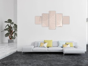 Obraz - Beżowe liście N⁰6 (125x70 cm)