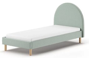 Zielone tapicerowane łóżko ze stelażem 90x200 cm MOON – Vipack