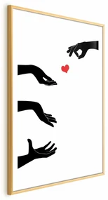 Plakat Pstryczek 60x90 cm z ramą złotą z marginesem ARTGEIST B
