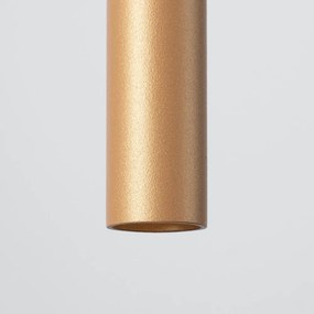 Metalowa lampa wisząca w kolorze złota Fideus – Sollux