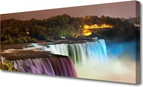 Obraz canvas Leśna Kaskada Wodna