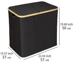 Kosz na pranie, bambus, 57 x 50 x 37, Trio Ecori, WENKO