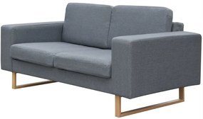 Jasnoszara, awangardowa sofa dla dwóch osób – Foxal 3X