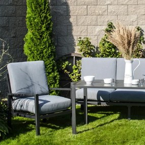 MORISS - aluminiowy stół ogrodowy 130 x 72 x 55 cm