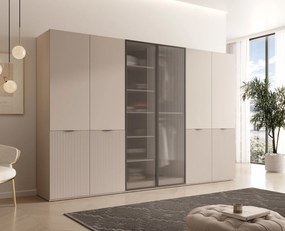 Szafa ATELIO - Kaszmir / Front NOVA+FLUTES+NOVA / 303 cm