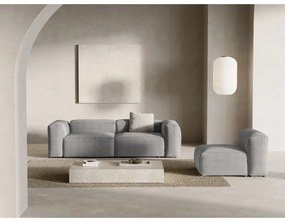 Jasnoszara sztruksowa sofa 264 cm Bergano – Cosmopolitan Design