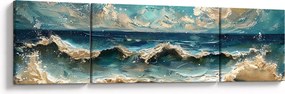 Obraz - Malowanie morza (170x50 cm)
