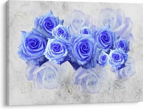 Obraz - Niebieskie róże (70x50 cm)