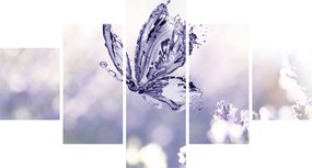 Obraz - Motyl i lawenda (125x70 cm)