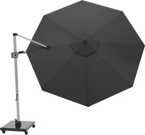KNIRPS 320 x 320 cm - luksusowy wahadłowy parasol ogrodowy z drążkiem bocznym : Kolor parasola - Ciemnoszary