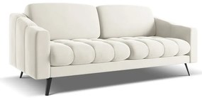 Biała aksamitna sofa 202 cm Nalu – Makamii