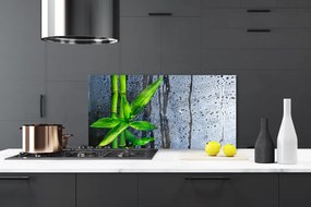 Panel Szklany do Kuchni Świeżość Zielonego Bambusa