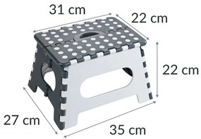 Taboret składany antypoślizgowy SECURA, max. 150 kg