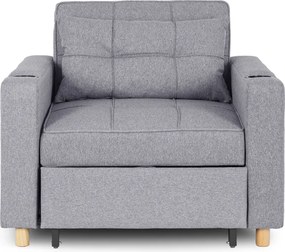 Fotel do Spania SOLOR Rozkładany Amerykanka Szary Nowoczesny