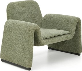 Zielony fotel z tkaniny szenilowej Melvia – Kave Home