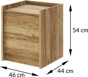 Szafka pod biurko Smart Hubertus dąb pradawny / czarny mat