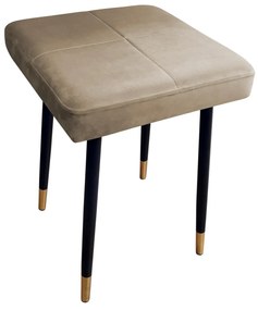Taboret MAX MG09 szary beż podstawa czarna/złota