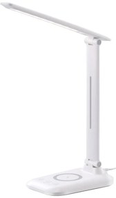 Immax 09107L - LED ściemniana lampa biurkowa z bezprzewodowym ładowaniem Qi LUMI LED/7W/230V biała
