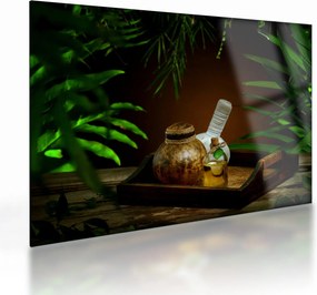Obraz na szkle - rzeczy spa (70x50 cm)