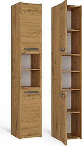 Szafka łazienkowy Sara S30 | Dąb Artisan | 30x30x170 cm | Szafka Regał Nowoczesny