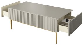 Stolik kawowy Nicole 120 cm - kaszmir / złote nóżki