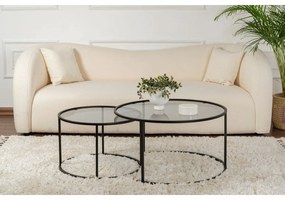 Zestaw stolików konferencyjnych Aurum Black and Grey 80 cm, 2 szt.