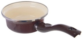 Orion Emaliowany rondel z obrzeżem Brown, średnica12 cm, śred. 12 cm