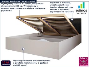 Kaszmirowe łóżko z materacem i stelażem 120x200 F6-B56