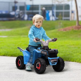 HOMCOM Elektryczny Quad dla Dzieci, 2,5 km/h, Jazda do Przodu &amp; do Tyłu, dla 18-36 Miesięcy, Niebieski