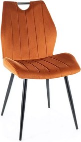 Krzesło tapicerowane ARCO VELVET cynamonowe