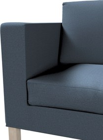 Pokrowiec na sofę Karlanda 2-osobową nierozkładaną, krótki kolor niebieski tkanina strukturalna