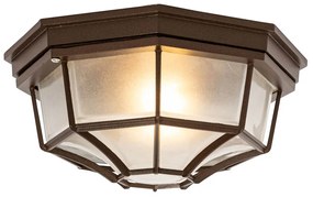 Zewnetrzna Wiejska lampa sufitowa rdzawo-brązowa 26,5 IP44 - Bri Rustykalny / Vintage Oswietlenie zewnetrzne