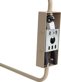 Nowoczesna lampa ścienna Taupe ze złotym wnętrzem regulowana 2-punktowa - Lune