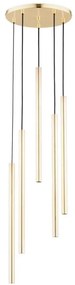 Lampa COLLET 5xG9/40W/230V, pr. 30 cm, złota, na lince