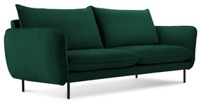 Ciemnozielona aksamitna sofa 160 cm Vienna – Cosmopolitan Design