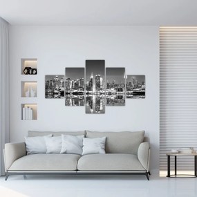 Obraz - Nowy Jork, czarno-biały (125x70 cm)