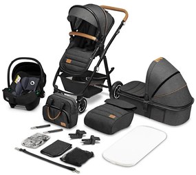 Lionelo - wielofunkcyjny wózek 3 w 1 AMBER szary grafitowy