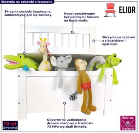 Dziecięca skrzynia na zabawki z ławką K3-E57