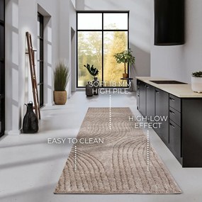 Beżowy chodnik 80x240 cm Pigment Beige – Elle Decoration