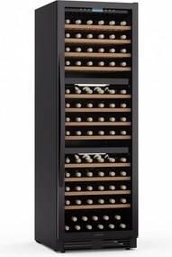 Klarstein Vinovilla 59.5cm 143 Butelki Winiarka do Zabudowy Trzystrefowa Czarny