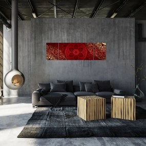 Obraz - Złote mandale (170x50 cm)